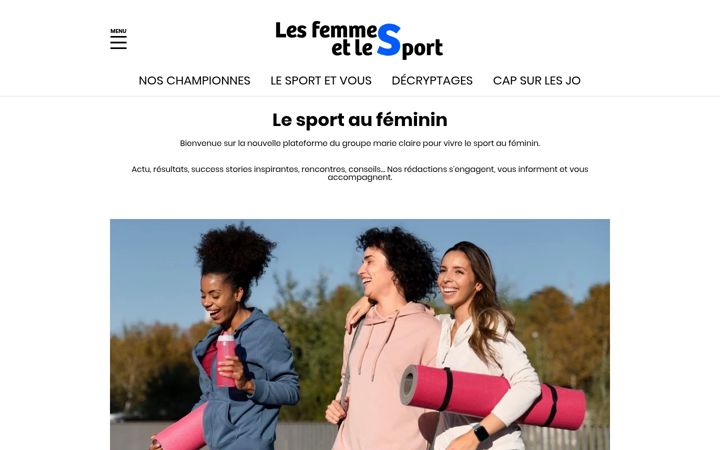Screenshot of lesfemmesetlesport.fr
