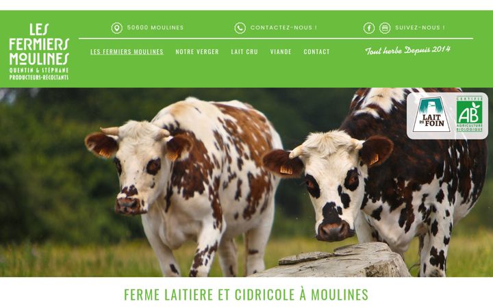 Screenshot of lesfermiersmoulines.fr