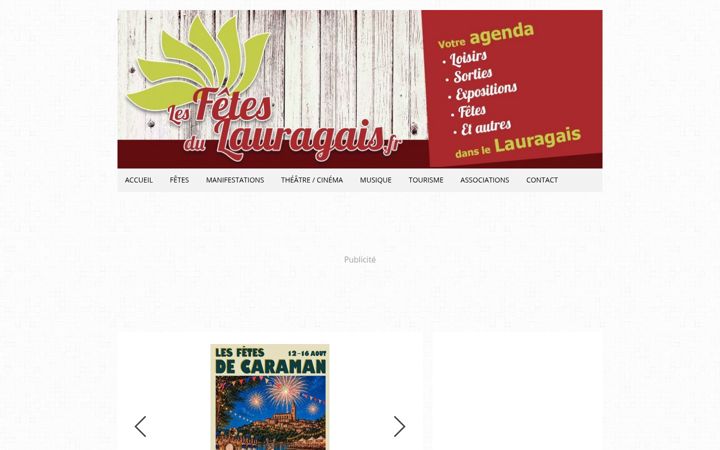 Screenshot of lesfetesdulauragais.fr