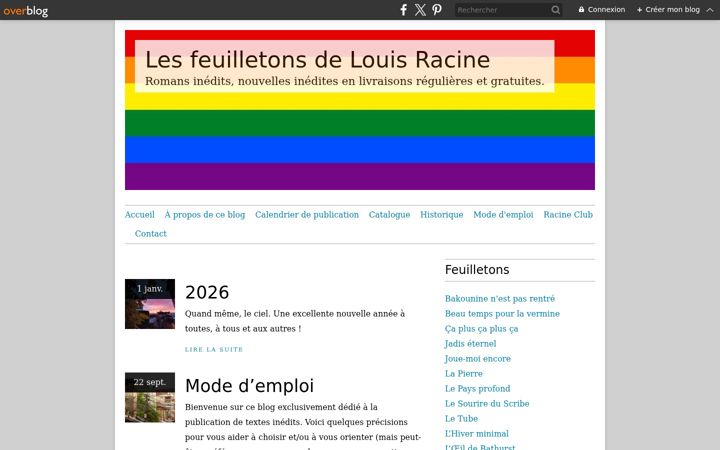 Screenshot of lesfeuilletonsdelouisracine.com