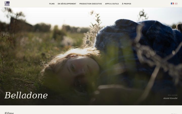 Screenshot of lesfilmsdantoine.com
