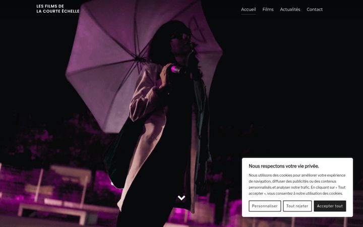Screenshot of lesfilmsdelacourteechelle.com