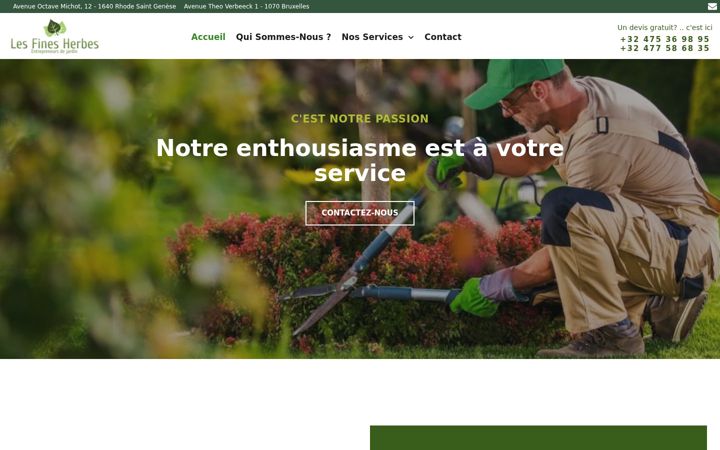 Screenshot of lesfinesherbes.be