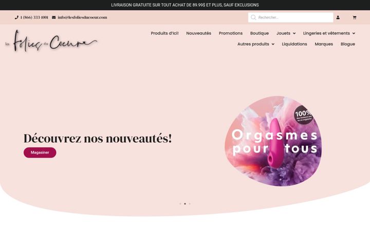 Screenshot of lesfoliesducoeur.com