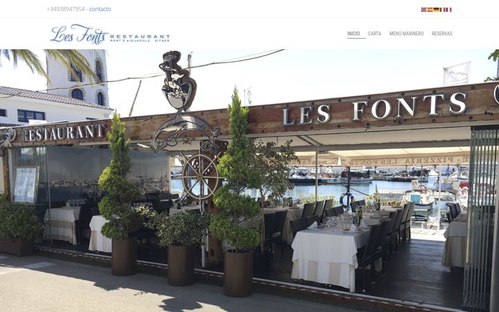Screenshot of lesfontsrestaurant.com