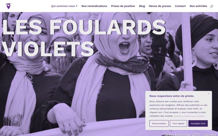 Screenshot of lesfoulardsviolets.ch