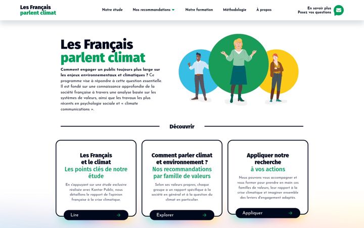 Screenshot of lesfrancaisparlentclimat.org