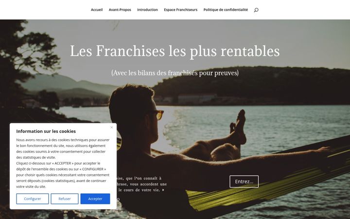 Screenshot of lesfranchiseslesplusrentables.com