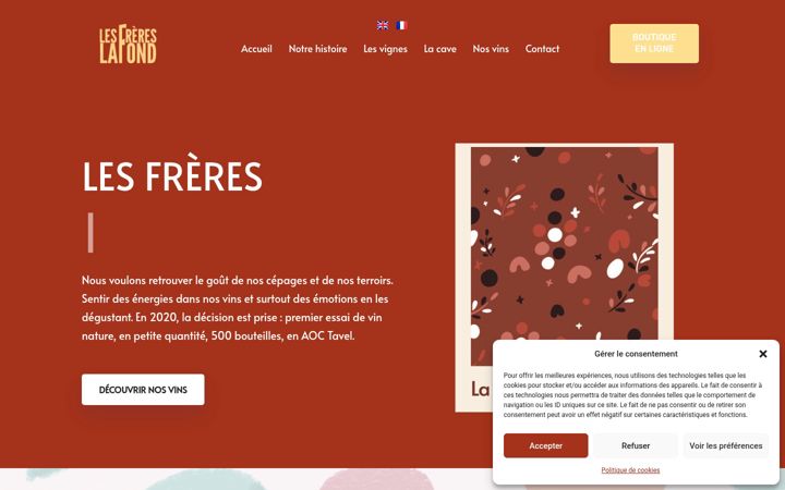 Screenshot of lesfrereslafond.com