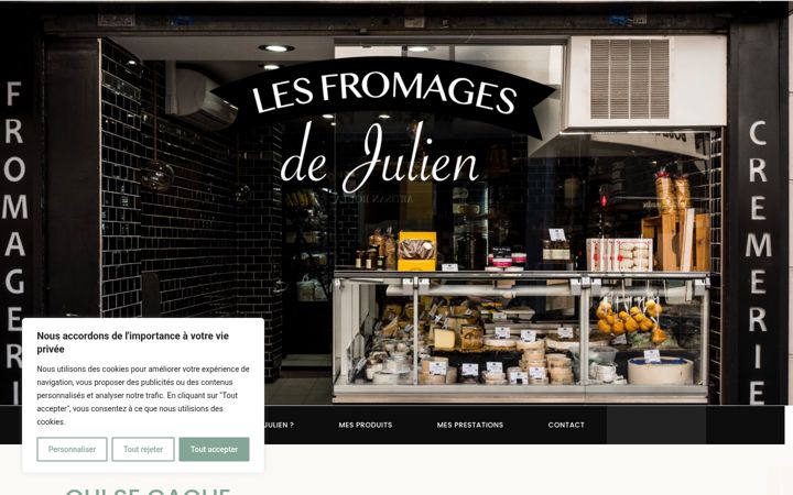 Screenshot of lesfromagesdejulien.fr
