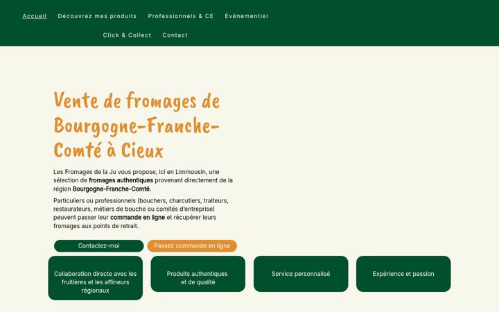 Screenshot of lesfromagesdelaju.fr