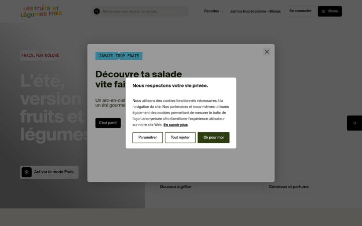 Screenshot of lesfruitsetlegumesfrais.com