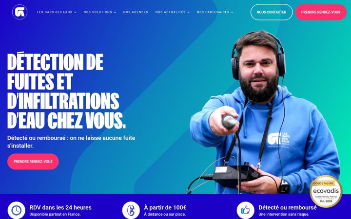 Screenshot of lesgarsdeseaux.com