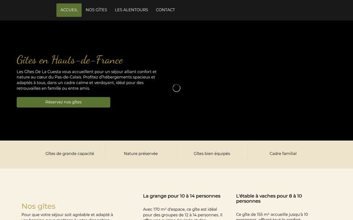 Screenshot of lesgitesdelacuesta.fr