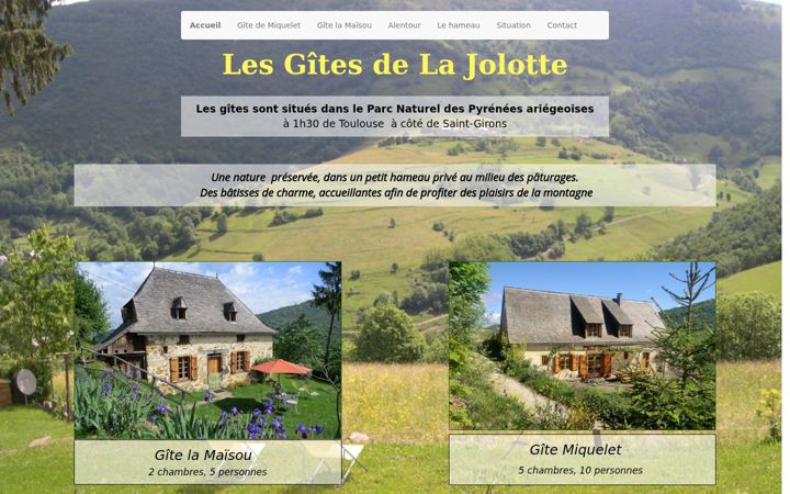 Screenshot of lesgitesdelajolotte.com