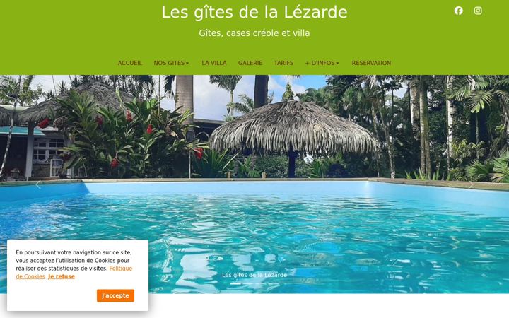 Screenshot of lesgitesdelalezarde.com