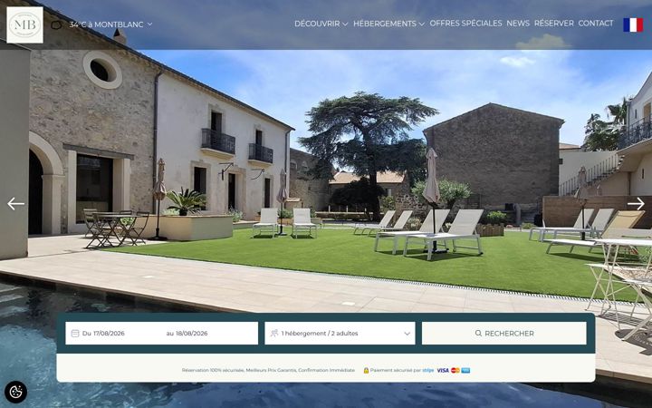 Screenshot of lesgitesdemonteblanco.fr