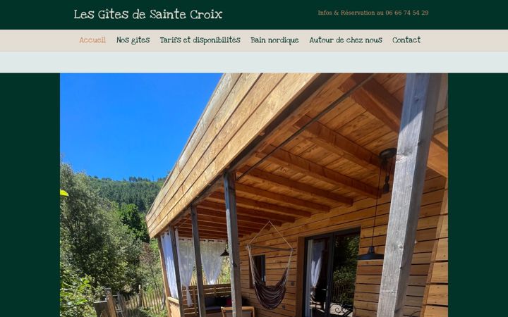 Screenshot of lesgitesdesaintecroix.fr