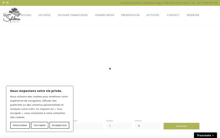 Screenshot of lesgitesdesylilanse.com