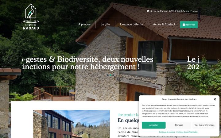 Screenshot of lesgitesdurabaud.fr