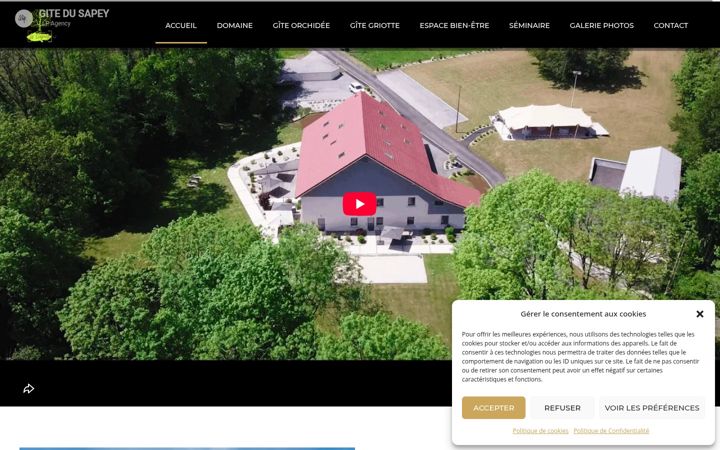 Screenshot of lesgitesdusapey.fr