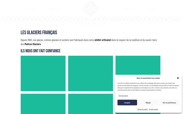 Screenshot of lesglaciersfrancais.com