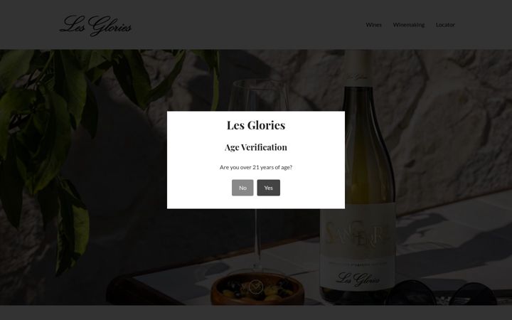 Ekrānuzņēmums no lesglorieswines.com