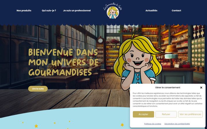 Screenshot of lesgourmandisesdesophie.com
