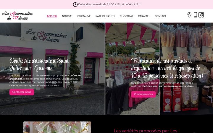 Screenshot of lesgourmandisesduvolvestre.fr