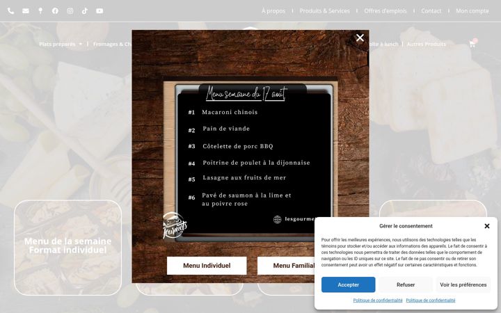 Screenshot of lesgourmets.ca
