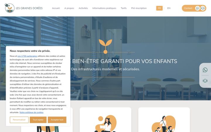 Screenshot of lesgrainesdorees.ch