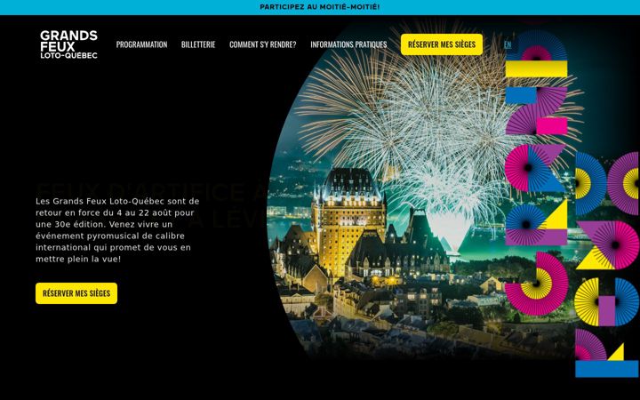 Screenshot of lesgrandsfeux.com