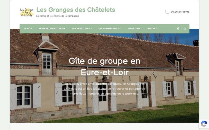 Screenshot of lesgrangesdeschatelets.fr