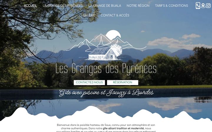 Screenshot of lesgrangesdespyrenees.fr