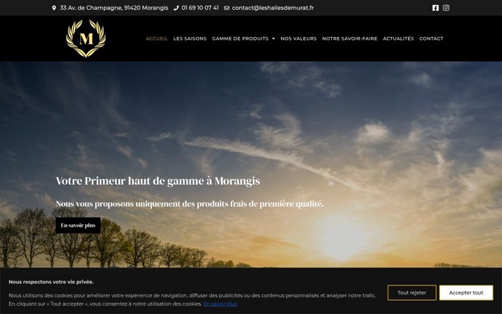 Screenshot of leshallesdemurat.fr
