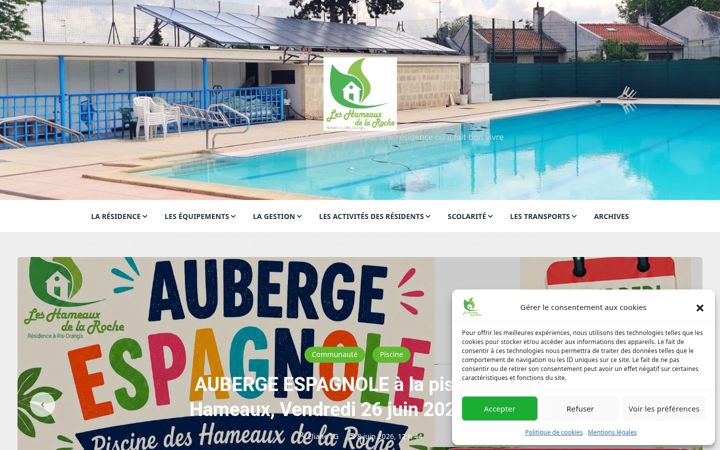 Screenshot of leshameauxdelaroche.fr