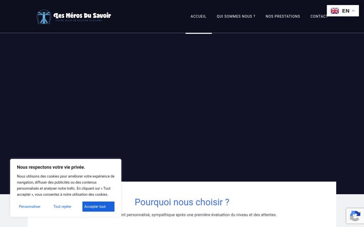 Screenshot of lesherosdusavoir.fr
