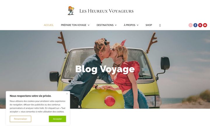 Screenshot of lesheureuxvoyageurs.fr