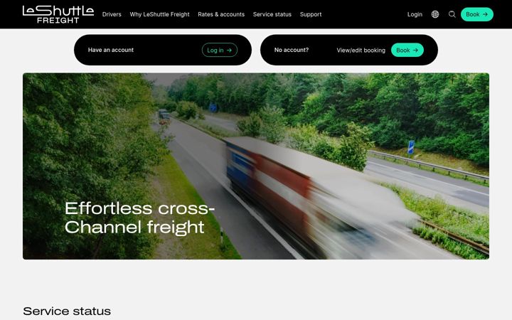 Screenshot of leshuttlefreight.com