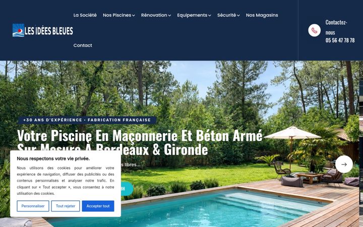 Screenshot of lesideesbleues.fr