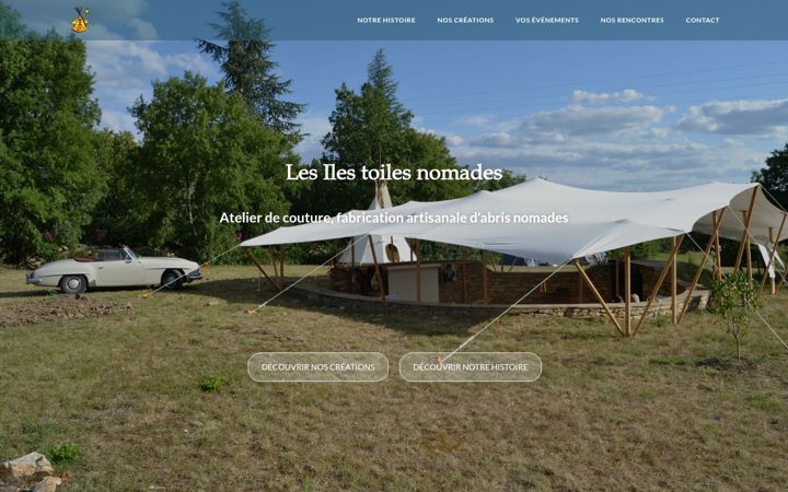 Screenshot of lesiles-toilesnomades.com