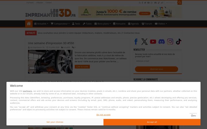 Képernyőkép: lesimprimantes3d.fr
