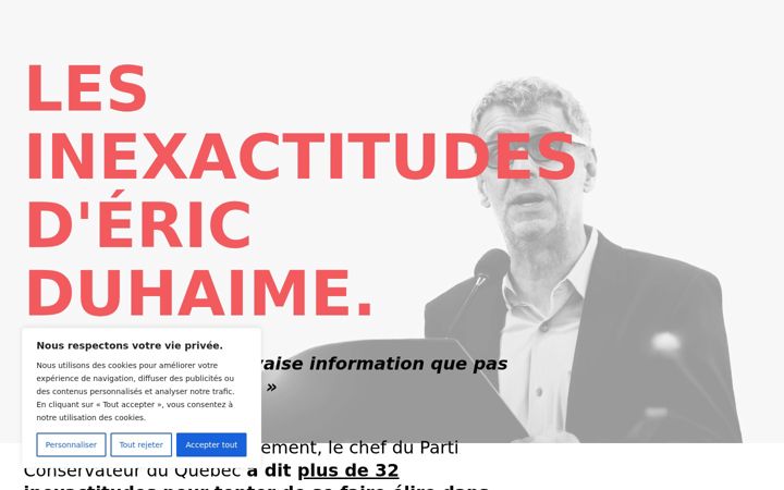 Screenshot of lesinexactitudesderic.com