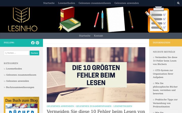 Screenshot of lesinho.de