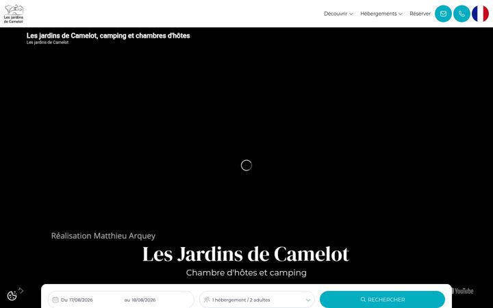 Screenshot of lesjardinsdecamelot.com