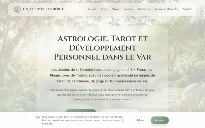 Screenshot of lesjardinsdelaserenite.fr