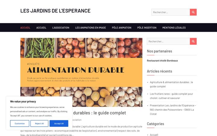 Screenshot of lesjardinsdelesperance.fr