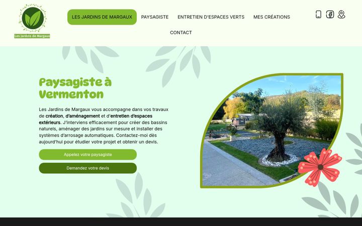 Screenshot of lesjardinsdemargaux.fr