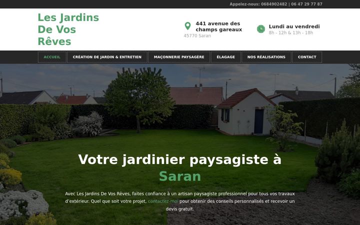 Screenshot of lesjardinsdevosreves.fr