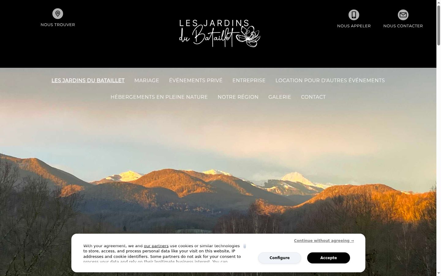 Screenshot del banner di consenso mostrato prima di qualsiasi interazione